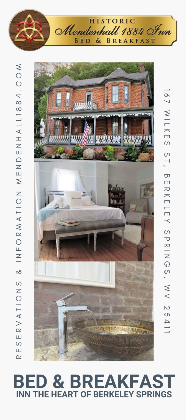 Mendenhall 1884 • Bed & Breakfast, Berkeley Springs WV